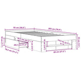 Bed Frame without Mattress Sonoma Oak 90x200 cm Engineered Wood 3295494