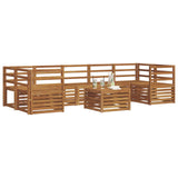 Sofa Sets 8 pcs Natural Solid Acacia Wood 3374509