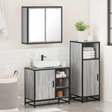3 Piece Bathroom Furniture Set Grey Sonoma Engineered Wood 3300968