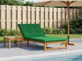 Sunlounger Cushion GEMERT 100% Polyester Green 190 x 80 x 9 cm 947447