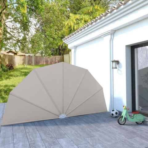 Collapsible Terrace Side Awning Cream 200 cm 44578