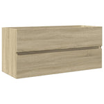 ZNTS 2 Piece Bathroom Furniture Set Ceramic and Engineered Wood 3307661