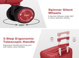 4-Piece Luggage Set with 2 Handbags & 8-Piece Toiletry Kit Durable PP Suitcase 37459360