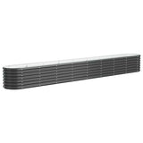 Garden Raised Bed Galvanised Steel 332x40x36 cm Anthracite 318886