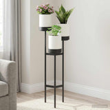 Flower Stand White 42 x 39.5 x 125 cm PP and Steel 42033403