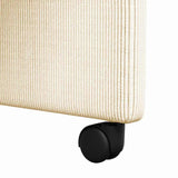 Dining Chairs with Wheels 2 pcs Cream 57 x 66 x 94 cm 42017803