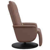 Massage Recliner Chair with Footrest Brown Faux Leather 356514