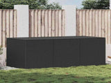 Garden Storage Box Poly Rattan 180x90x70 cm Black 46477