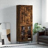 Highboard Smoked Oak 69.5x34x180 cm Engineered Wood 3199638