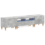 3 Piece LED TV Cabinet Concrete Grey Engineered Wood 3416500