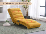 GOMYWAY Fabric Relaxation Chaise Lounge Chair, Full Body Support Fixed Recliner Sofa with Gentle W2678P389545