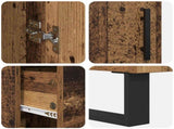 Highboard Old Wood 69.5 x 34 x 180 cm Engineered Wood 3415723