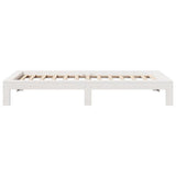 Bed Frame without Mattress White 100x200 cm Solid Wood Pine 855323