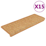 Stair Mats Self-adhesive Sisal-Look 15 pcs 65x21x4 cm Sisal 326889