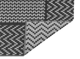 Outdoor Rug Chevron ARAKIL Black and Grey 600 x 250 cm 42003458