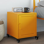 ZNTS Bedside Cabinet Mustard Yellow 36x39x43.5 cm Steel 846620