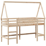 Loft Bed with Ladder and Roof without Mattress 90x190 cm Single 3282114