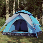 ZNTS Camping Tent Dome 4-Person Blue Quick Release 4004182