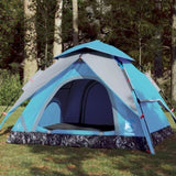 ZNTS Camping Tent Dome 4-Person Blue Quick Release 4004182