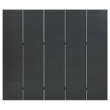 5-Panel Room Dividers 2 pcs Anthracite 200x180 cm Steel 3095198