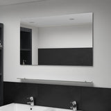Wall Mirror with Shelf 100x60 cm Tempered Glass 249443