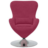 Egg Chair Wine Red 63 x 73 x 90 cm Velvet 42002729