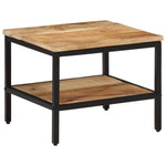 Coffee Table 45x45x35 cm Solid Rough Wood Mango 374067