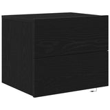Bedside Cabinet Black Oak 50 x 39 x 41 cm Engineered Wood 863076