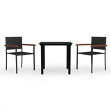 Garden Dining Set Black 3099413