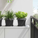 Plant Pots 24 pcs Black 23 x 23 x 17.5 cm Plastic 3403313