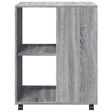 ZNTS Side Table with Wheels Grey Sonoma 55x60x78 cm Engineered Wood 853160