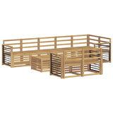 Outdoor Sofa Set 9 pcs White 59 x 59 x 37 cm Solid Acacia Wood 3392084
