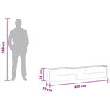Garden Raised Bed Black 200 x 30 x 36 cm 42039038