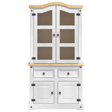 Sideboard Corona White 100 x 48.5 x 179 cm Solid Pine Wood 42021199