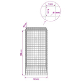 Gabion with 5 mm Wire and 5x5 cm Mesh 50x50x100 cm 3464251