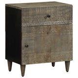 Bedside Cabinet Light Grey 50x33x60 cm Solid Wood Mango 4017800