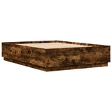 Bed Frame without Mattress Smoked Oak 120x200 cm 3209713