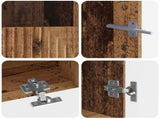 3 Piece LED TV Cabinet Old Wood Engineered Wood 3416687