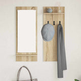 Wall-Mounted Coat Rack with Shelf Sonoma Oak 70 x 10 x 90 cm 874525