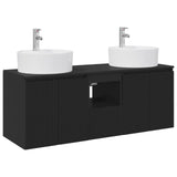 Bathroom Cabinet Set 3 pcs Black 49.5 x 44.5 x 65 cm 3405678