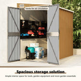 Wall-mounted Garden Shed Brown 118x194x178 cm Galvanised Steel 316224