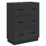 Drawer Cabinet Black 66 x 34.5 x 87 cm Engineered Wood 895296