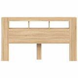 LED Headboard Sonoma Oak 180x18.5x103.5 cm Engineered Wood 837360