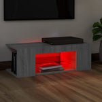 ZNTS TV Cabinet with LED Lights Grey Sonoma 90x39x30 cm 822666