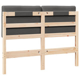 Upholstered Headboard with Headboard Brown and Dark Grey 120 cm 880189