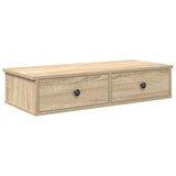 ZNTS Wall Shelf with Drawers Sonoma Oak 80x31x17 cm Engineered Wood 859952