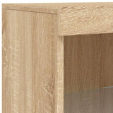 Sideboard with LED Lights Sonoma Oak 162x37x100 cm 3209172