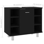 ZNTS Bathroom Cabinet Black 60x32x53.5 cm Engineered Wood 802634