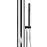 Garden Shower with Brown Base 225 cm Stainless Steel 3070780