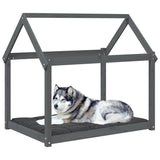 Dog Bed Grey 111x80x100 cm Solid Wood Pine 822219